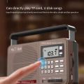 Portable FM Radio High Volume Smart Card Speaker Wireless Radio Small Sound FM Radio Music Digital Player with LED Flashlight. 