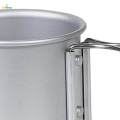Outdoor Camping Cup with Foldable Handle Portable Aluminum Alloy Mug Lightweight Backpacking Cup for Outdoor Hiking Picnic.