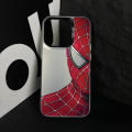 Olige Case For iPhone 11 12 13 14 15 Pro Max Marvel Cool and Trendy Personalized Laser High Grade Half Faced Spider Man Anti Drop phone case back cover. 
