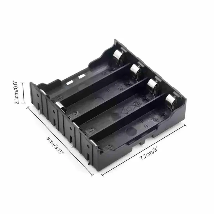 Battery Container Part ABS 18650 Battery Holder Storage Box Case 1 2 3 4 Slot Batteries ...