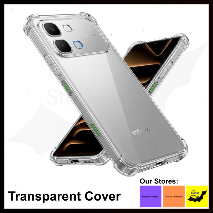 Mobile Cover For Infinix Note Edge 5G | Transparent Cover Soft TPU Flexible Airbag Silicone Phone Back Case