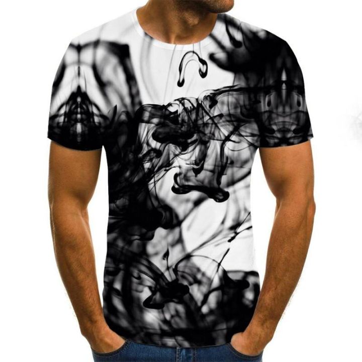 New%203d%20Tshirts%20Fire%20Flame%20T%20shirt%20Men%20Women%20Summer%20Casual%20Colorful%20Fire%20Tops%20Hip%20Hop%20Streetwear%20Black%20Smog%203D%20T%20shirts%20-%20Image%205