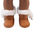 【The road to happiness Store】Doll Talk Plush Doll Winter Snow Boots For Inch Doll Zipper Keep Warm Shoes For Girl Dolls Christmas Gift For Kids.