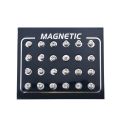 【Shop the Latest Trends】 12Pairs/Set Unisex Rhinestone Inlaid Magnetic Stud Earrings Non Piercing Jewelry.