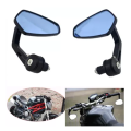 1Pair Aluminum Alloy Handlebar End Mirrors Looking Glass For Motorcycle. 