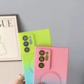 Note20 20ultra 10plus Magnetic Wireless Charge Gradient Case For Samsung Galaxy Note 20 Ultra Note10 10 Plus 5g Silicone Cover.