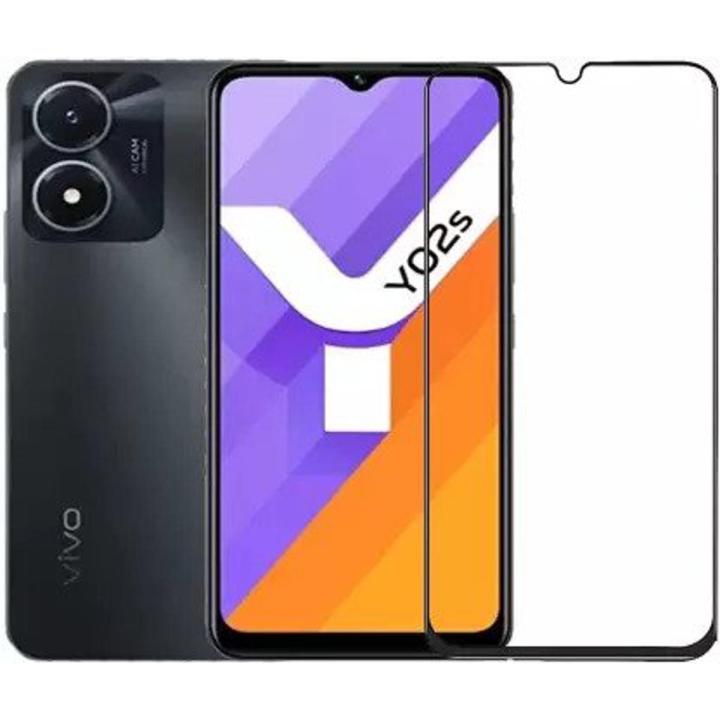Vivo Y02/Y02s/Y02A Full Glue Tempered Glass Screen Protector Transparent