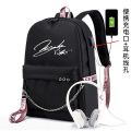 Wang Yibo Signature Peripheral Support Same Style Fashion Casual Trend Unisex Backpack New Student Schoolbag Backpack. 