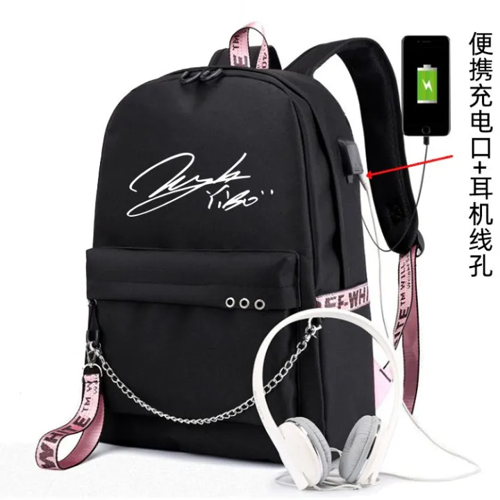 Wang%20Yibo%20Signature%20Peripheral%20Support%20Same%20Style%20Fashion%20Casual%20Trend%20Unisex%20Backpack%20New%20Student%20Schoolbag%20Backpack%20-%20Image%206
