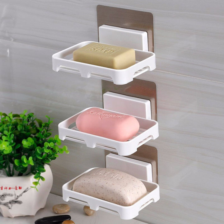 Creative%20Wall-mounted%20Soap%20Holder%20Box%20Drain%20Soap%20Dish%20Plastic%20Home%20Daily%20Self%20Adhesive%20Punch-free%20Bathroom%20Shelf%20Soap%20Box%20Bathroom%20Supplies%20-%20Image%203