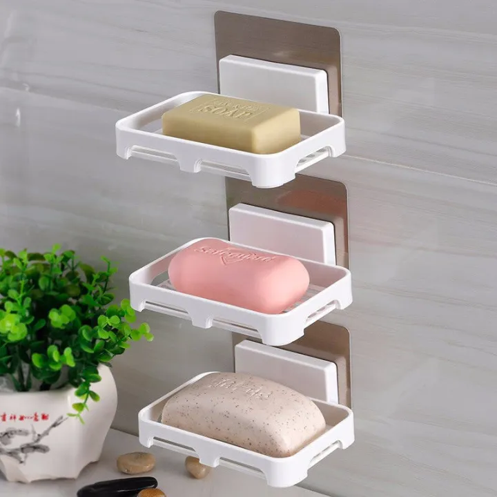 Creative%20Wall-mounted%20Soap%20Holder%20Box%20Drain%20Soap%20Dish%20Plastic%20Home%20Daily%20Self%20Adhesive%20Punch-free%20Bathroom%20Shelf%20Soap%20Box%20Bathroom%20Supplies%20-%20Image%203