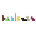 Wooden Building Blocks Toy, Safe Glossy Pattern Recognition Fit in Hand Wooden Blocks Toy Educational for Home. 