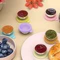 Stainless Steel Sauce Containers with Lids Salad Container for Travel Picnic.