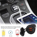 12V 36W Quick Charge 3.0 Dual USB Car Charger Orange. 