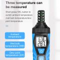 Handheld temperature and humidity meter can be switched at ?/? - blue+black.
