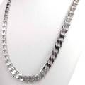 Alloy, 18 K WHITE Plated Chain Necklace For Men. 