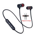 Bluetooth Headphone Metal Sports Sweat Proof Earphone Magnetic Earpiece Stereo Wireless Headphone For Mobile Phone For Android - Headphone - Ear Phone - Earphone. 