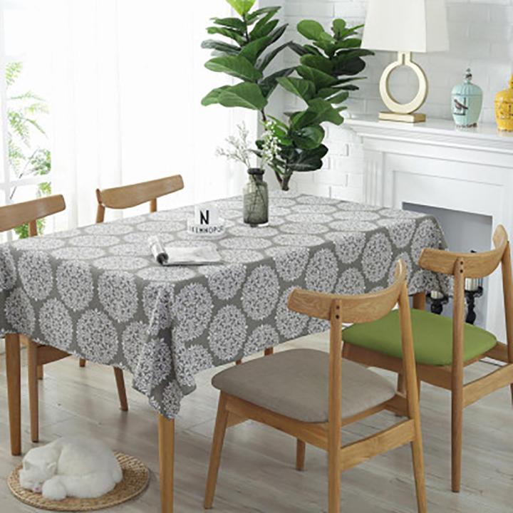 Cotton Linen Table Cloth Dust Proof Cover Mat Home Decoration