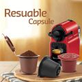 6 Pcs Refillable Reusable Espresso Capsule for Nespresso Coffee Machine Reusable Capsule Refill Empty Capsule.