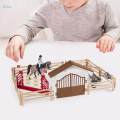 Horse Stable Playset Horse Clubs with Horseman Horses Toy for 3 4 5 6 7 Year Old. 