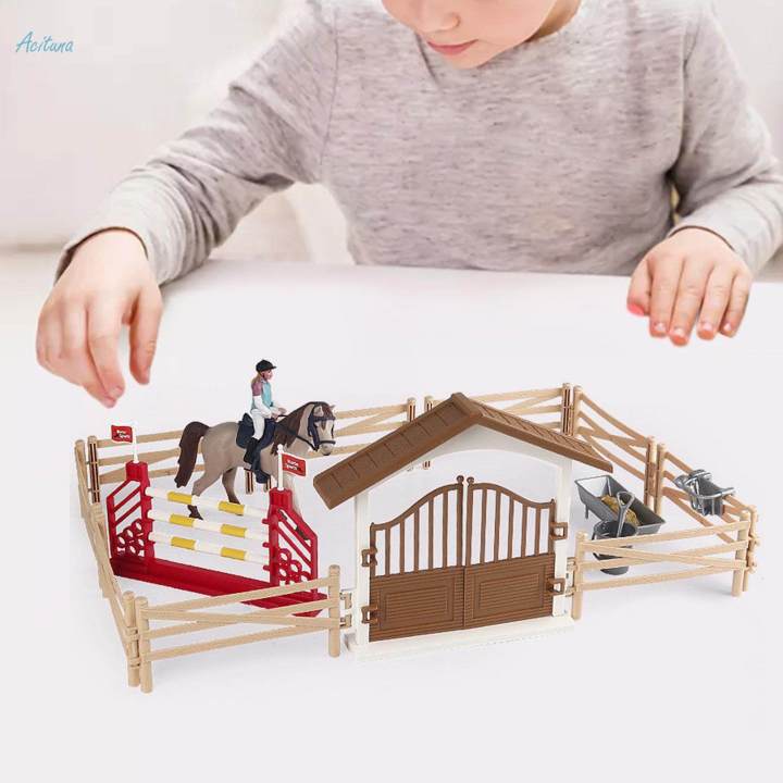 Horse%20Stable%20Playset%20Horse%20Clubs%20with%20Horseman%20Horses%20Toy%20for%203%204%205%206%207%20Year%20Old%20-%20Image%206