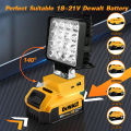 Portable 48W LED Work Light Cordless Work Light with 360° Adjustable Base Rechargeable LED Flood Light for DeWalt No Battery. 