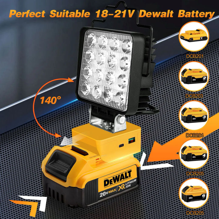Portable%2048W%20LED%20Work%20Light%20Cordless%20Work%20Light%20with%20360%C2%B0%20Adjustable%20Base%20Rechargeable%20LED%20Flood%20Light%20for%20DeWalt%20No%20Battery%20-%20Image%205