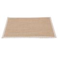 16Pcs Linen Table Mat Lace Placemat Set Natural Jute Woven Tableware Mat Wedding Party Decoration.