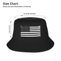 Custom Grunge American Flag Bucket Hat Men Women United States USA Stars Stripe Outdoor Sun Summer Camping Cap.