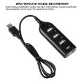 USB 2.0 Hi Speed Hub 4 Port Splitter Hub USB Adapter for PC Laptop Notebook Receiver Computer Peripherals Accessories -black. 