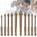 10PC Efficient Universal Drilling Tool,Multi-Function Cross Alloy Drill Bit Tip Tools,Carbide Drill Tap Bit Set. 