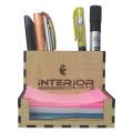 Wooden Pen and Notepad Holder Desk Organizer- INTC-20154. 