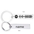 Personalized Spotify Code Keychain Engraved Name Song Music Keyring Scannable Song Key Ring Chain Holder Gift for Couple. 