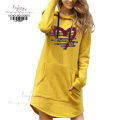 Hoodies Women Sweatshirt Dress Solid Autumn Winter Warm Loose Oversized Hoodie Female Pullover Long Length. 