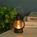 12 Pcs Mini Lantern Decorative With LED Candle Hanging Candle Lanterns Battery Black.