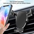 【sought-after】 Holder Air Outlet Gravity Sensor Car Holder Riangle Gravity Frosted Simplicity Solid Metallic Material.