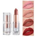 Matte Nude Lipstick Bean Paste Pink Lips Makeup Waterproof Long Lasting Lip Tint Cosmetic Moisturizer Lipstick.