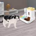 Cat Feeder and Water Automatic Cat Feeder for Cats Puppy Small Animals yellow. 