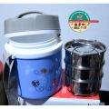 Kiam Monalisa Steel Hot Tiffin Carrier Lunch Pot 3 Bati Brb Group - Box. 