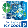 Dettol Soap Cool 70gm Bathing Bar, Soap with Crispy Menthol. 
