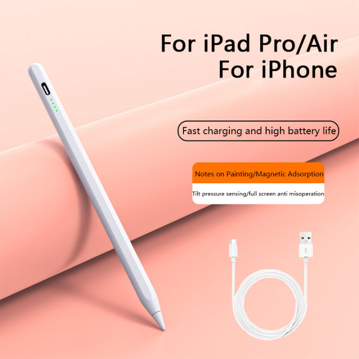 For iPad Stylus Pencil 2024 iPad Air 11 Air 13 M2 Pro 13 11 M4 10/9th Gen Air 3/4/5 Mini 5 6 with Palm Rejection