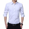 White Cotton Formal Shirt For Men.