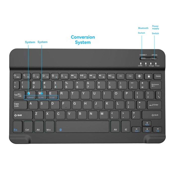 Bluetooth%20Keyboard%20Portable%20Keyboard%20for%20Tablet%20PC%20Tablet%20Gaming%20Accessories%20Black%20-%20Image%207
