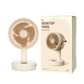 New Simple Mini Desktop Fan USB Charging Long Battery Life Silent Moving Head Dormitory Office Desktop Fan.