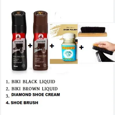 Combo%20of%20shoe%20polish%20biki%20black%20biki%20brown%20diamond%20shoe%20cream%20and%20shoe%20brush%20-%20Image%203