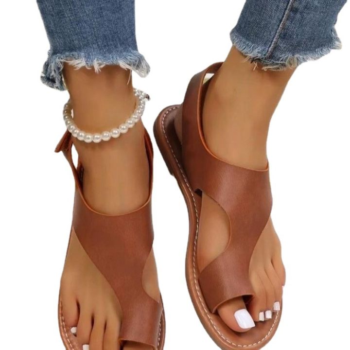 wish%20euro%20and%20american%20foreign%20trade%20plus%20size%20slip%20toe%20flat%20sandals%20female%20velcro%20after%20mixed%20with%20beach%20sandals%20amazon%20-%20Image%205