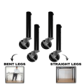 Table Leg Extension for Folding Table Castors - Pack of 4 Risers with Wheels for Straight and Curved Legs Easy to Use. 