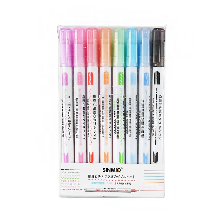 8pcs%20Dual%20Line%20Contour%20Markers,%20Dual%20Tip%20Curve%20Pens,%20Multicolor%20Fun%20Curved%20Pens,%20Quick%20Dry%20Markers%20Note%20Drawing%20Highlighter,%20Cur%20-%20Image%207