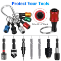 12Pcs 1/4 Inch Hex Shank Screwdriver Bit Holders, Keychain Extension Bar, Portable Fast Change Bit Holder Set. 