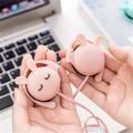 Cute Cartoon Rabbit Wired Earphone With Microphone For Girls - Headphone - Headphone. 